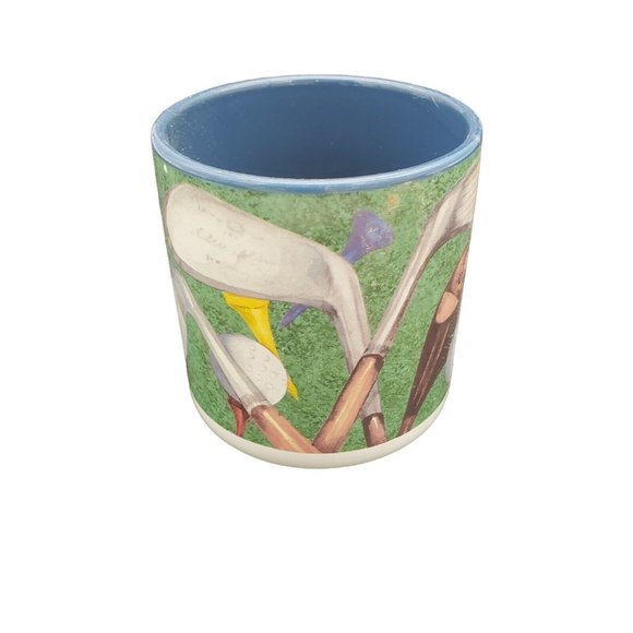 VTG Golf Themed Coffee Mugs Cup‎ 1992 Potpourri Golf's My Game Blue Inside - Picture 2 of 6